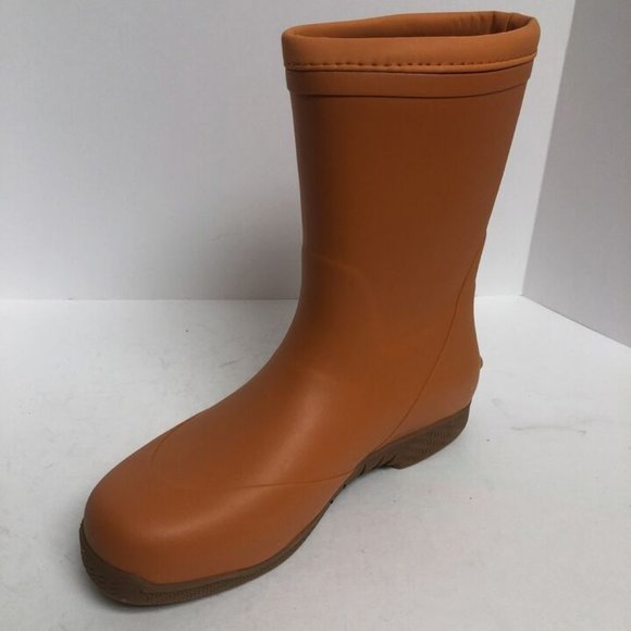 Rugged Shark Mens Great White Rain Boot Waterproof Orange 8 M - Picture 2 of 6